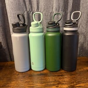 Set of 4 TAL Hydration Water Bottles 40oz Insulated Stainless Steel with Handle
